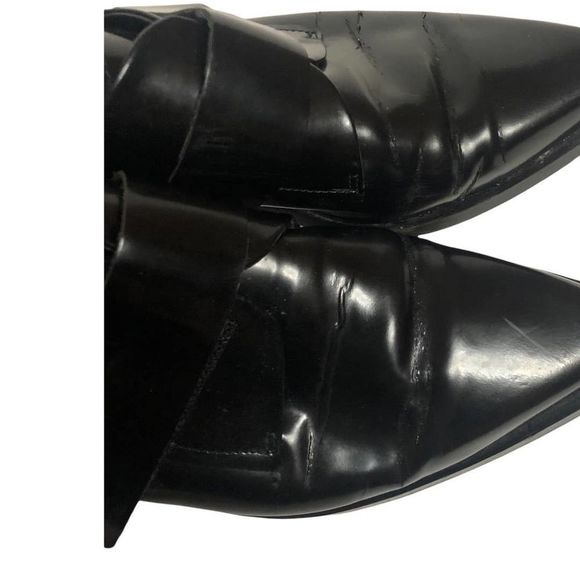 Zara Black Pointed Loafers Sz 36 - Picture 2 of 4